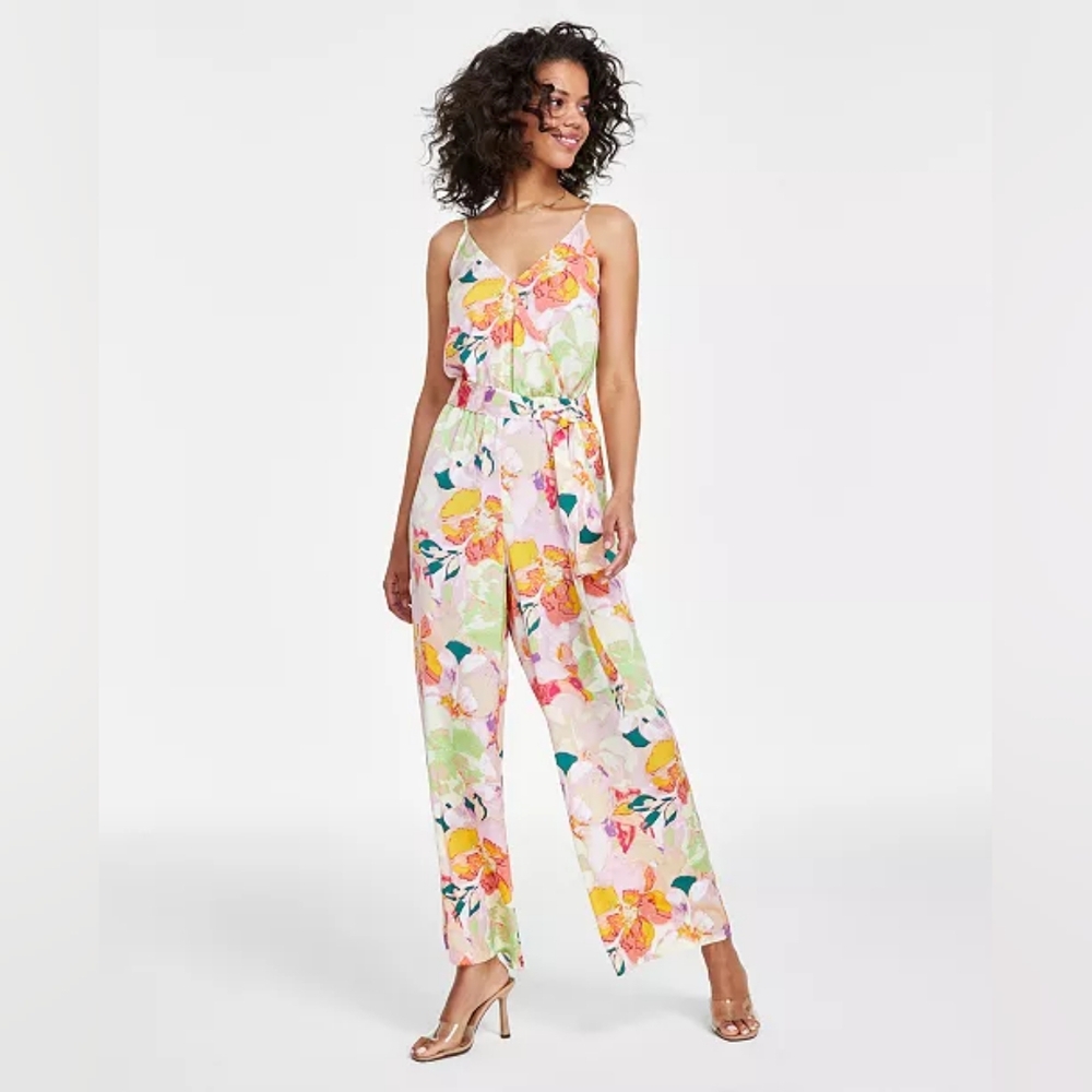 Bar III Multicolor Floral Jumpsuit